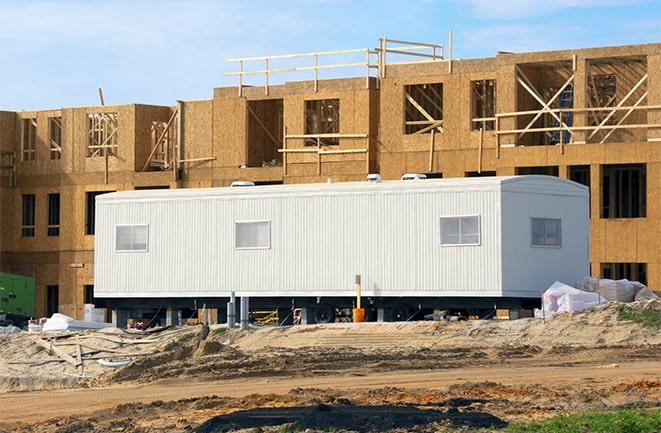 temporary office spaces for rent at a construction site in Brookdale, CA